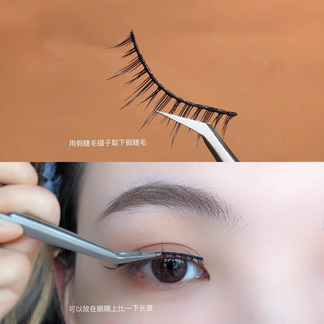 Cinco pares de pequeños demonios cuidadosamente seleccionados, pestañas postizas afiladas, tallos transparentes, estilos cruzados naturales, maquillaje desnudo, pestañas A01