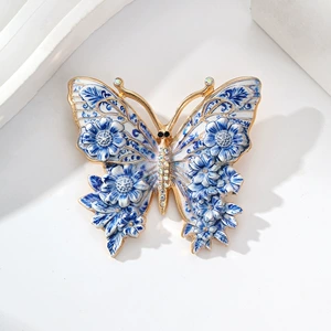 New enamel-painted butterfly brooch, elegant and luxurious, versatile and high-end fashion accessory for women