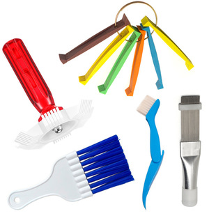 Cross-Border Air Conditioner Fin Comb White Fin Comb Dust Removal Comb Cleaning Brush Stainless Steel Condenser Gap Cleaning Brush