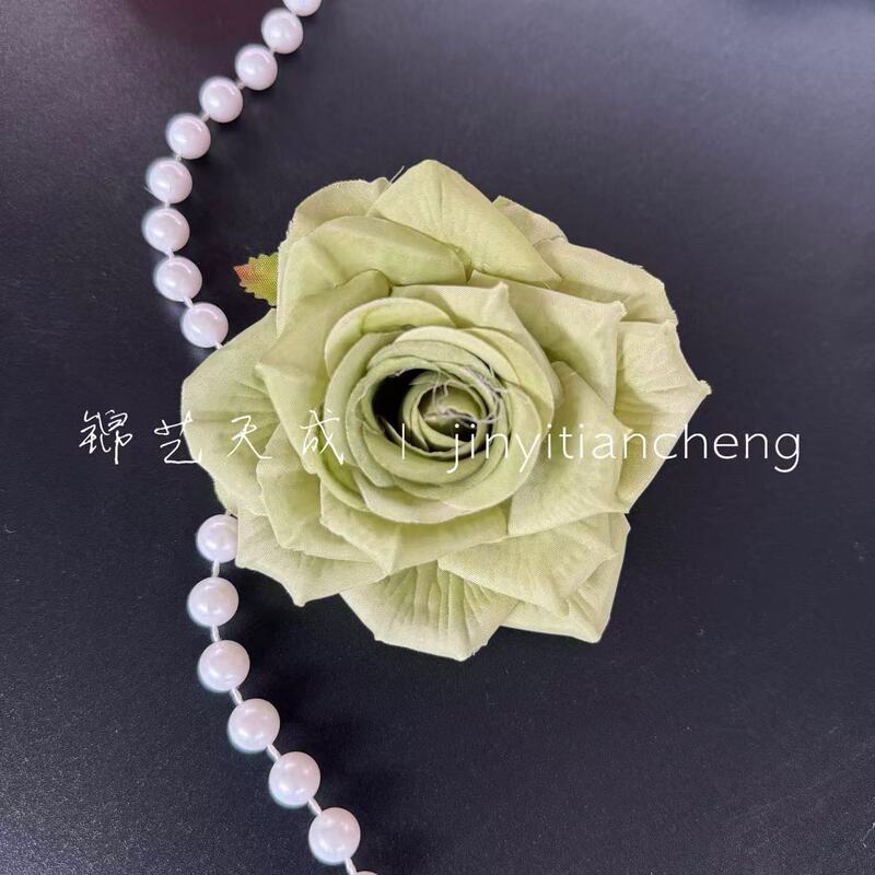 10cm复古玫瑰花头仿真花簪花头饰diy材料鞋扣配件520花艺婚礼布置|undefined