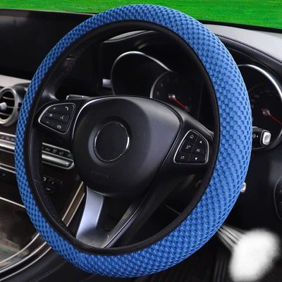 Four Seasons GM steering | Steering wheel cover - coarse-mesh-without-inner-ring-new-blue-dd-38cm
