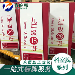 in stock School Class Hanging Company Door Plate Aluminum Alloy Department Plate Classroom Signs Signs Signs Guide Signs