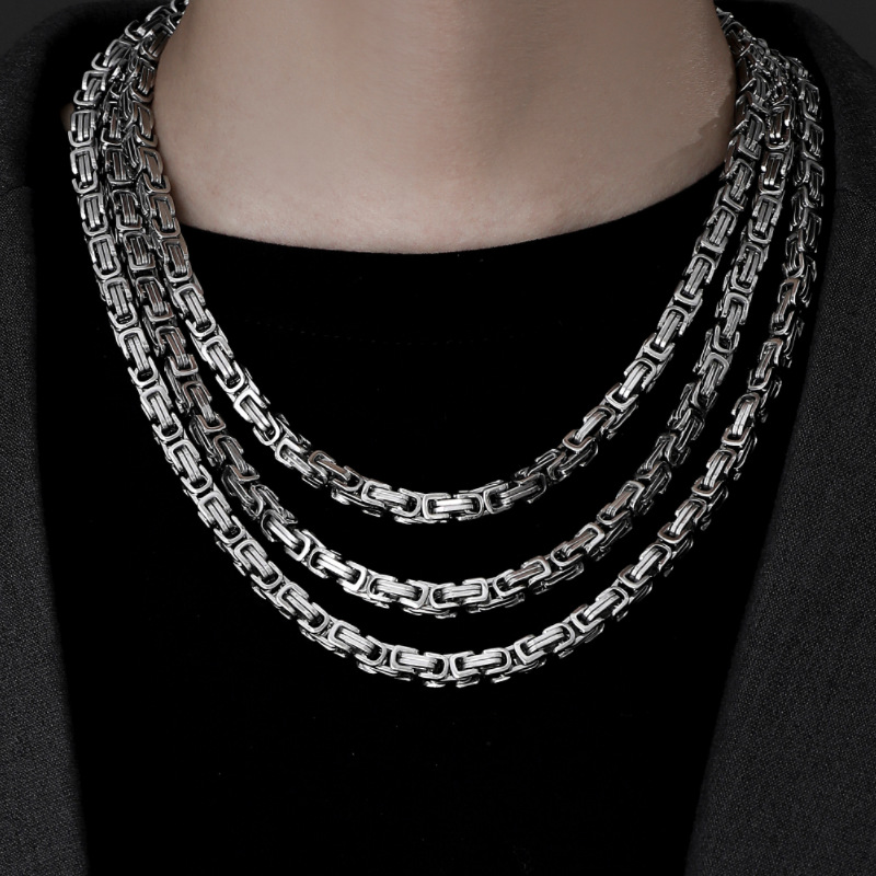 Hip-Hop Geometric Titanium Steel Menu0027S Necklace 1 Piece