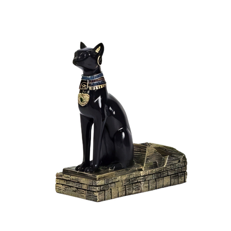 Transfronterizos egipcios mejores gatos estantes de vino Anubis Dios estantes de vino bar ornamentos artesanos