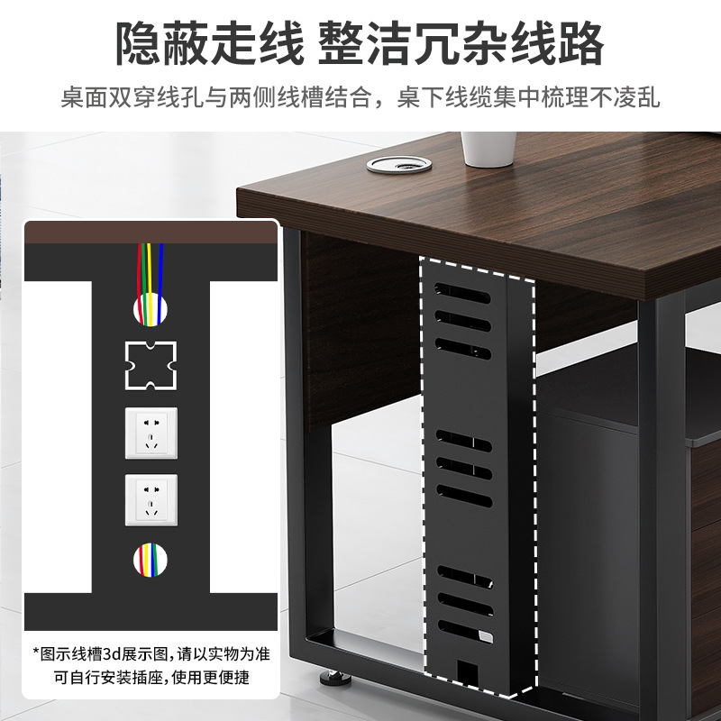 Escritorio de oficina simple Escritorio de personal moderno mesa de oficina y silla combinación 2/4/6 personas Escritorio de oficina Mesa de computadora financiera