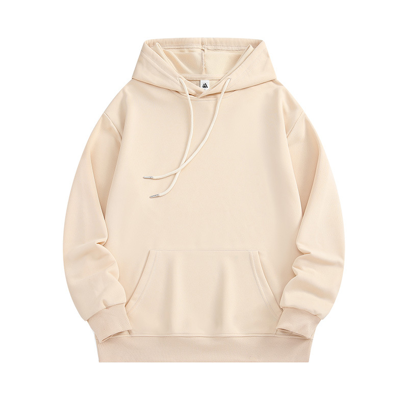 Primavera y otoño delgada de hombro en blanco de manga larga ropa de trabajo camiseta publicitaria con sombrero suéter logotipo impreso personalizado bordado