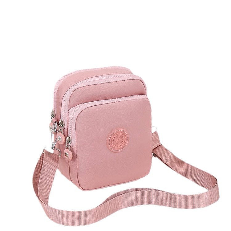 Bolso bandolera ligero bolso femenino 2024 nuevo estilo tela Oxford bolso cuadrado pequeño multicapa bolso pequeño de hombro para mujer textura versátil
