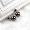 Fashionable double-sided earrings, universal jewelry from pearl, Korean style, city style