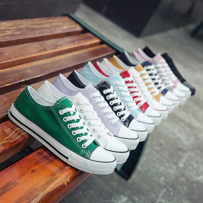 2023 Spring and Autumn New Student Canvas Shoes Women's Casual Couple Men's and Women's Shoes Korean Style Easiest for Match Breathable White Shoes
