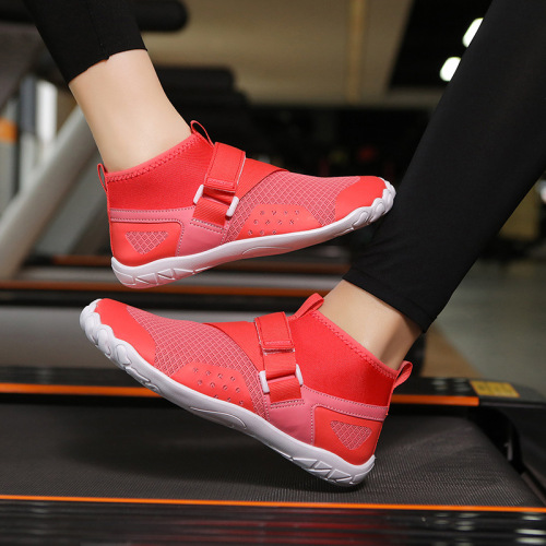 New high-top swimming, wading and river-tracing shoes, soft soles, non-slip, breathable, men's and women's outdoor leisure beach shoes, fitness trendy shoes