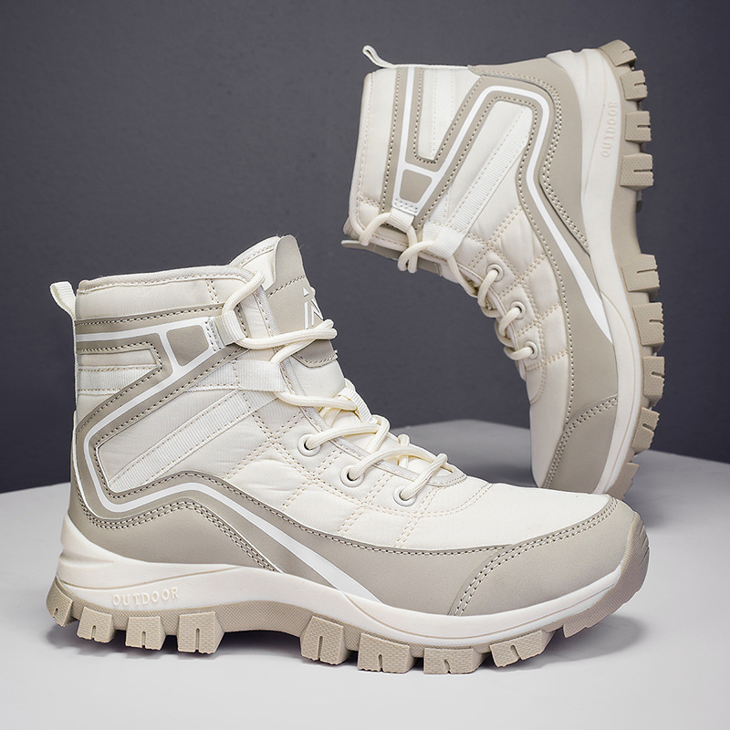 Botas de nieve de invierno para hombres y mujeres viajes al aire libre gruesas calentadas zapatos de algodón de montaña de senderismo image 3