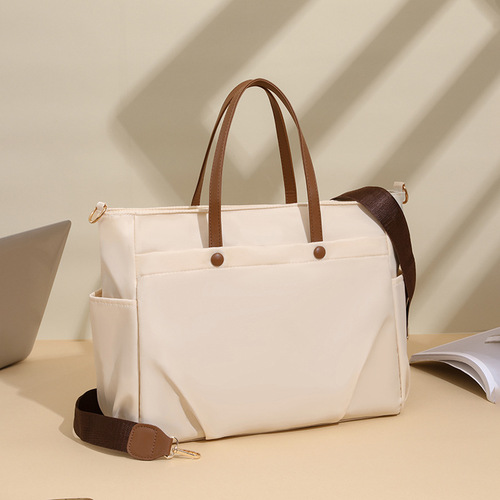 Laptop bag for stylish women, elegant hand-held large capacity executive bag, single shoulder crossbody tote bag