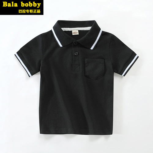 Balabobby Baby Infant Boys Girls 100% Cotton Polo Shirt 0-6 Years Old Children's Top Short Sleeve 