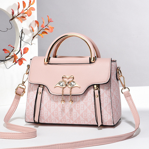 Ladies Handbag 2024 New Fashion Trend Embossed Solid Color Style Versatile Casual Shoulder and Crossbody Bag for Women
