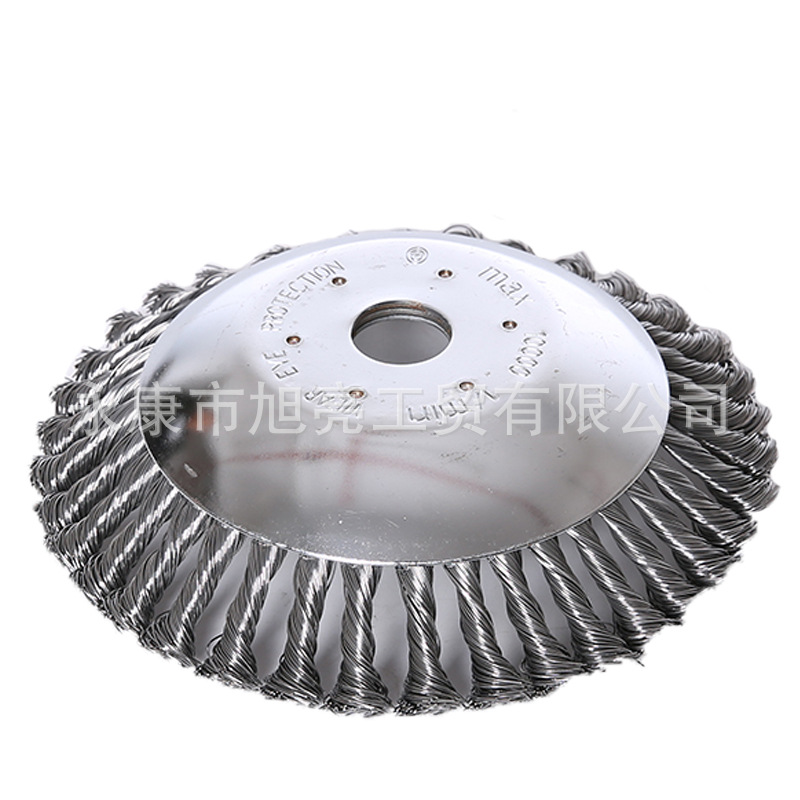 6-pulgadas 8-pulgadas accesorios cortacésped rueda de acero rueda de deshierbe jardín conjunto de ladrillo cepillo de deshierbe 200mm cabeza del cortacésped Placa de deshierbe