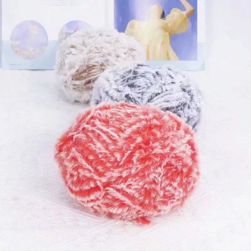 Velvet Knit Multi-Use Set, Handmade Hat & Scarf Yarn, 100 g, Soft Plush Texture