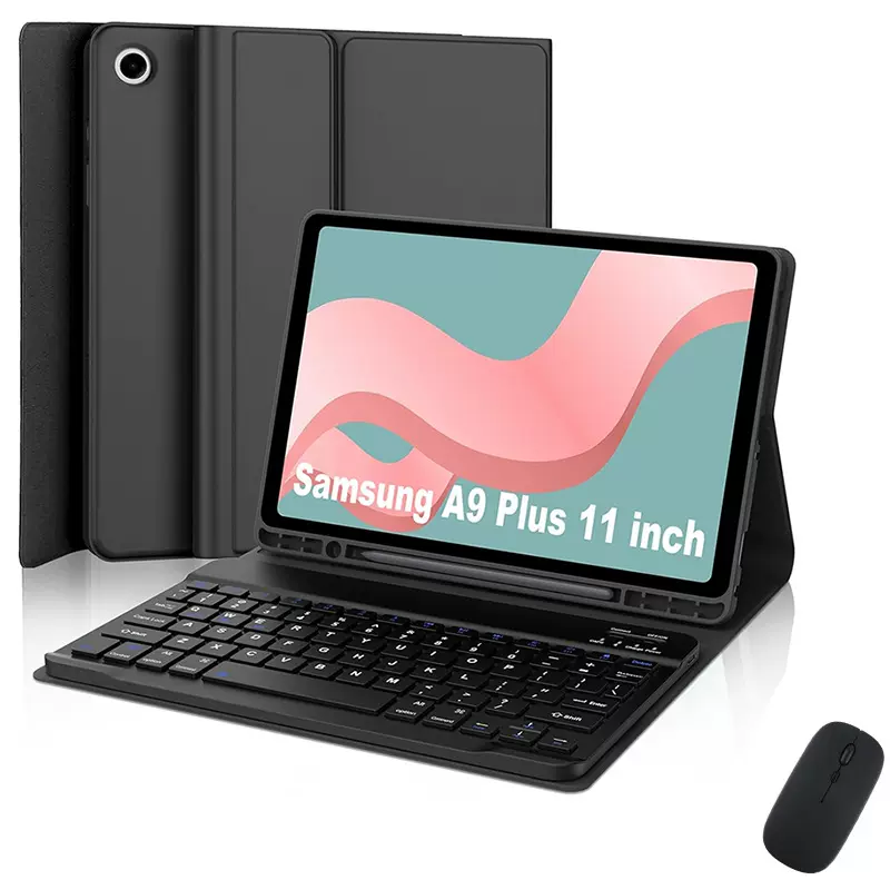 适用三星平板A9+11寸保护壳X210可拆卸蓝牙键盘鼠标笔槽皮套X216