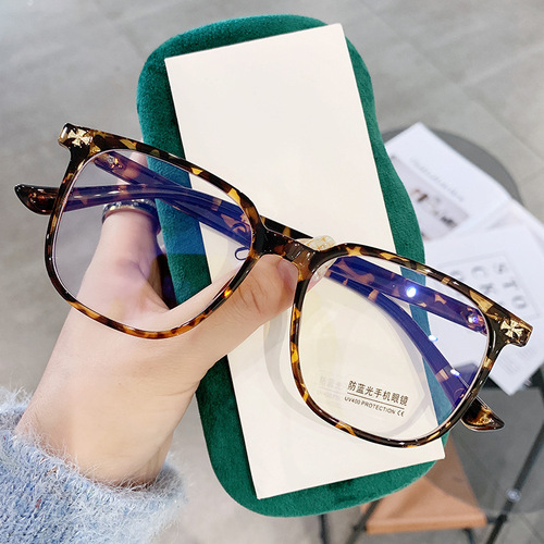 New TR90 square frame women's Korean version anti-blue light glasses can be matched with myopia degree natural face glasses 30157 