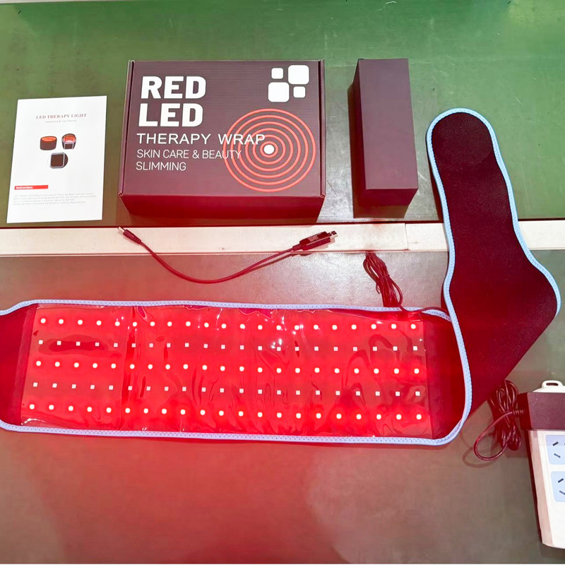 Cross-Border Led Red Light Belt for Home Use, Portable Multifunctional Hot Compress Therapy Pad, Heating Massage Red Light Therapy Belt
