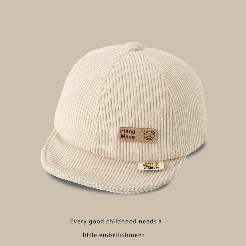 Sombrero de bebé otoño y invierno ajustable para niños y niñas adorable gorra de béisbol de invierno gorra de borde suave