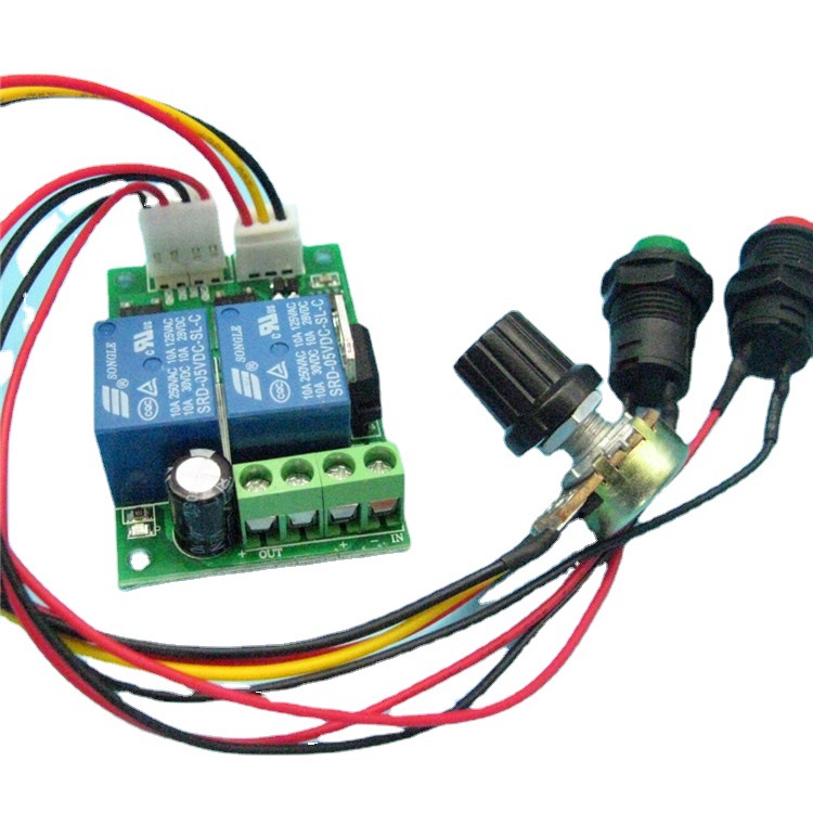 PWM直流电机调速器 6V12V24V正反转开关 电动推杆电机控制器 按钮
