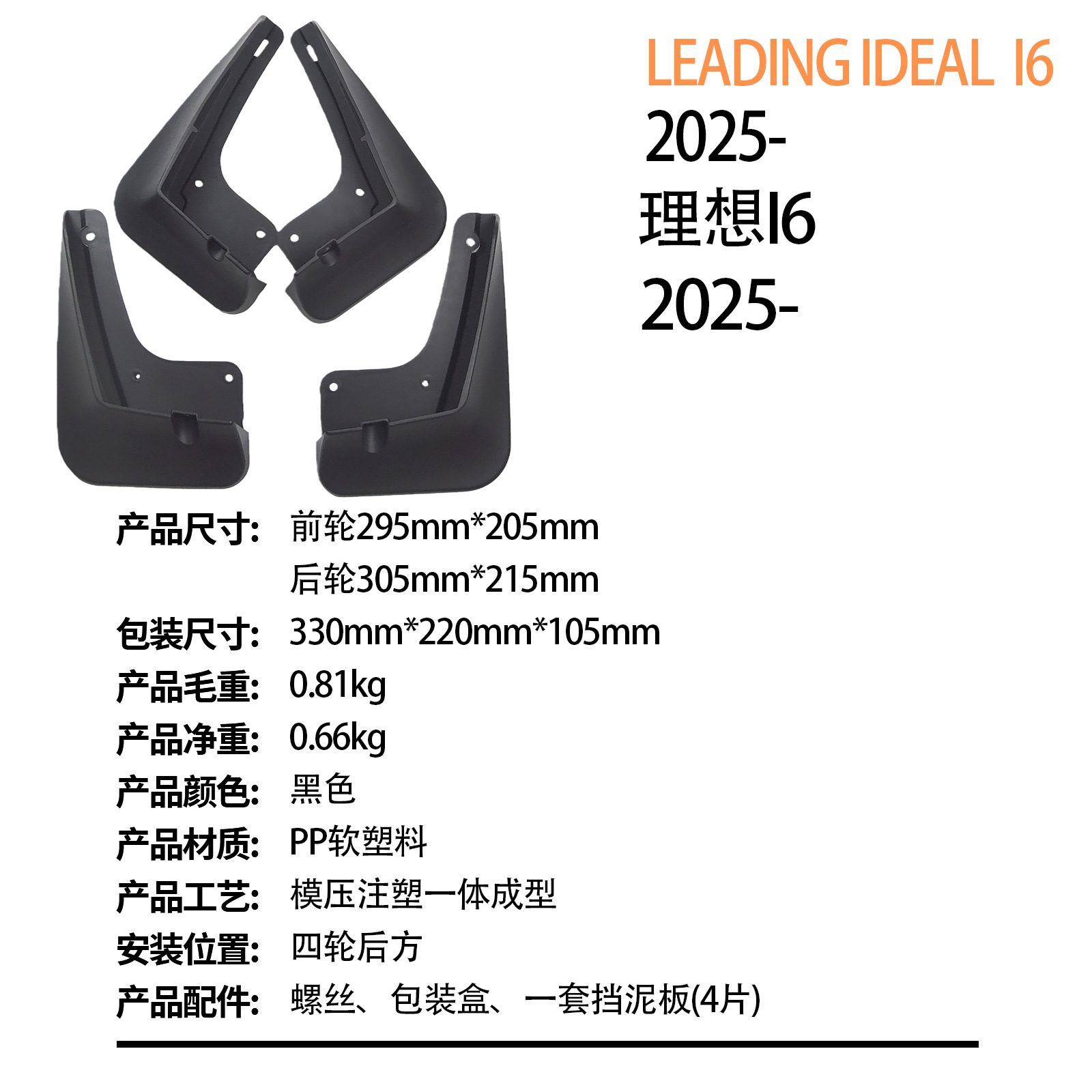 Suitable for Ideal Li I6 2025 - Cross-Border Automotive Fender Dropshipping