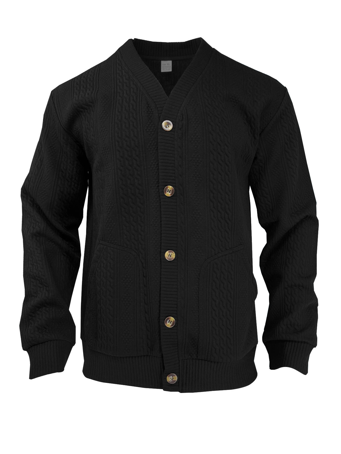 Nuevo transfronterizo Europa y América Amazon otoño y invierno nuevo estilo de moda masculino de color sólido jersey jacquard jersey de punto