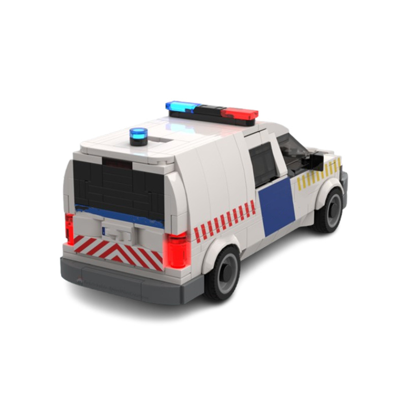 Polisbil och ambulans byggklossar set för barn_voghion.com