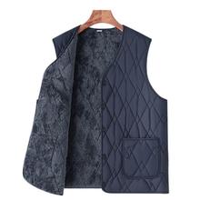 中老年男装父亲马甲无袖新冬季加绒加厚保暖开衫爸爸马甲背心百搭