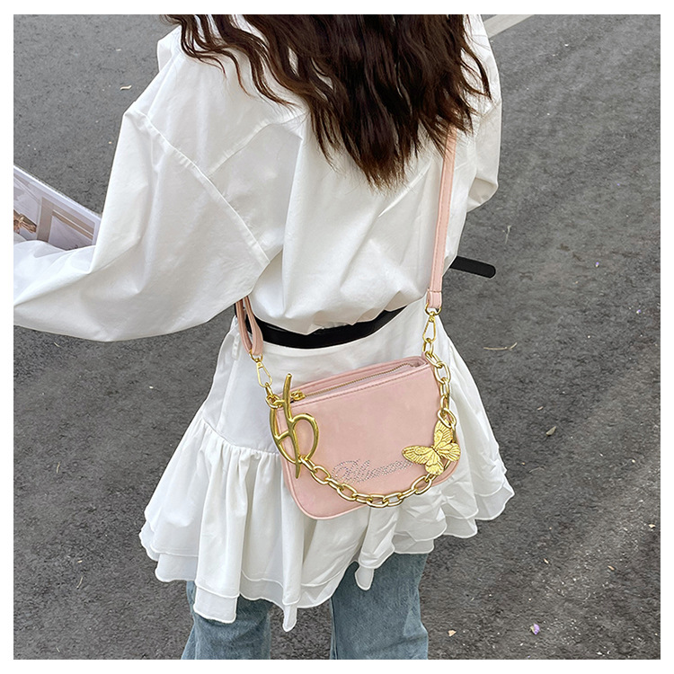 Women's Small Suede Letter Butterfly Streetwear Square Magnetic Buckle Crossbody Bag display picture 15
