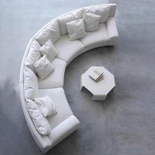 北欧半圆形弧形沙发设计师简约售楼酒店大堂环形创意组合模块沙发