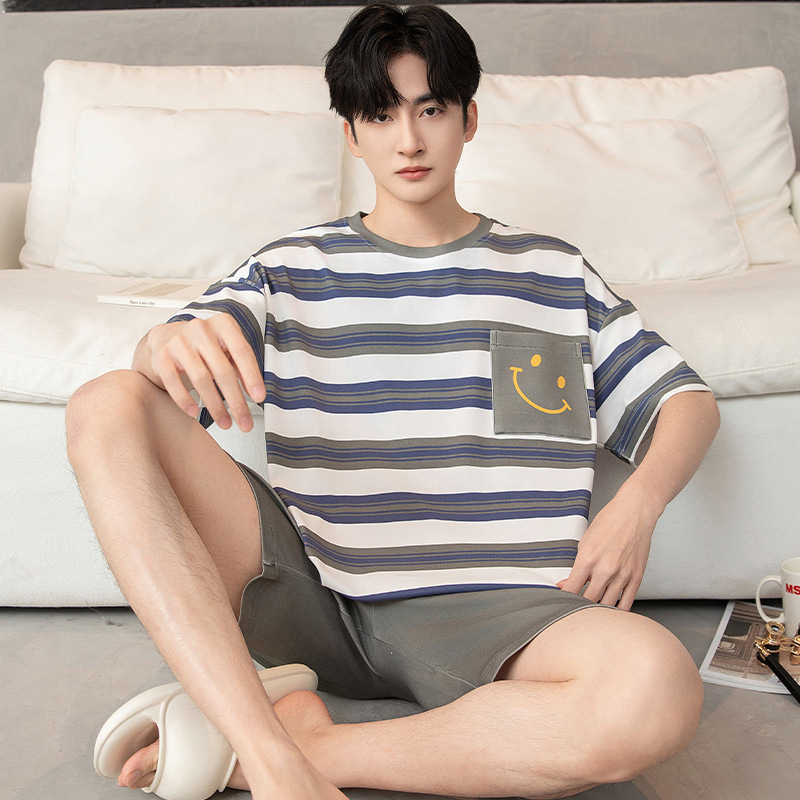 XYT 반팔 25111#회색 웃는 얼굴