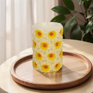 Cross-Border Tulip Flower Column Candle Paraffin Digital Candle DIY Sunflower Flower Column Souvenir Candle Light