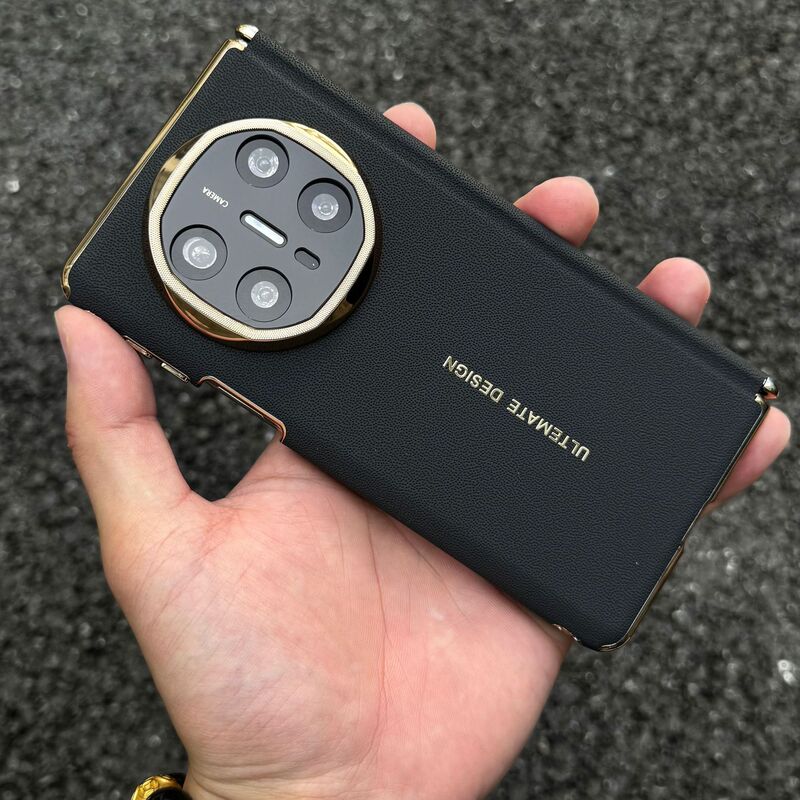 适用华为matex6手机壳双中轴包边x5镜头全包素皮电镀边防摔保护壳|undefined