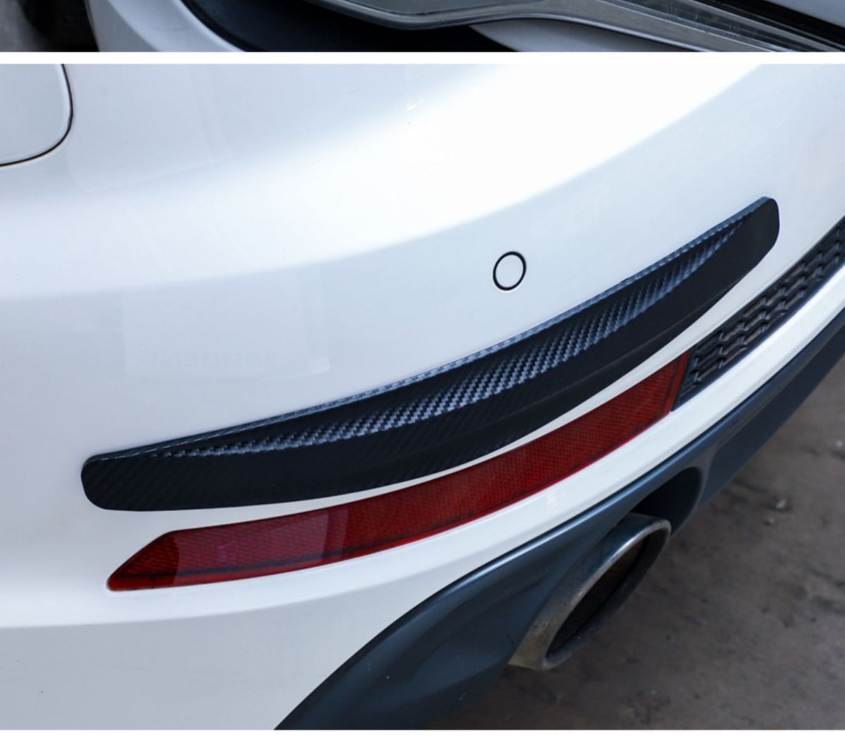 Car Front and Rear Bumper Anti-Collision Strips Carbon Fiber Pattern Protective Strips Anti-Scratch Body Scratch Protection Stickers Anti-Collision Strips