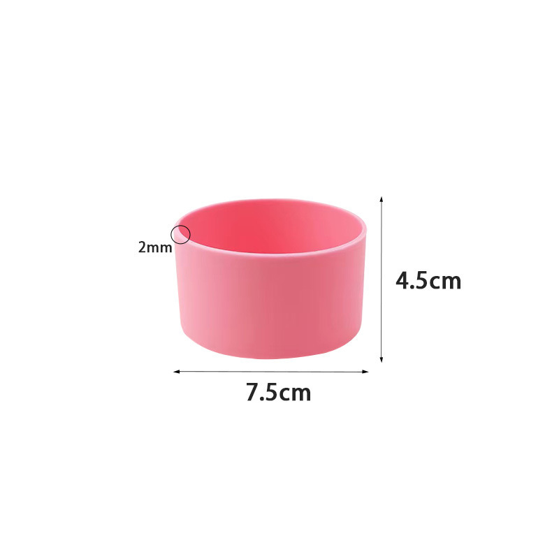 실리콘 컵 슬리브*라운드*7.5*4.5cm*핑크