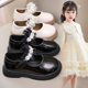 Girls Shoes Children Shiny Rhinestone Princess Shoes 2025 Autumn New Girls Velcro Jk Lolita Leather Shoes