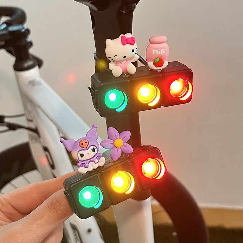 Suitable for bicycle riding tail lights, rechargeable, cute crayon elephant design, road and mountain bike warning light, flashing single light