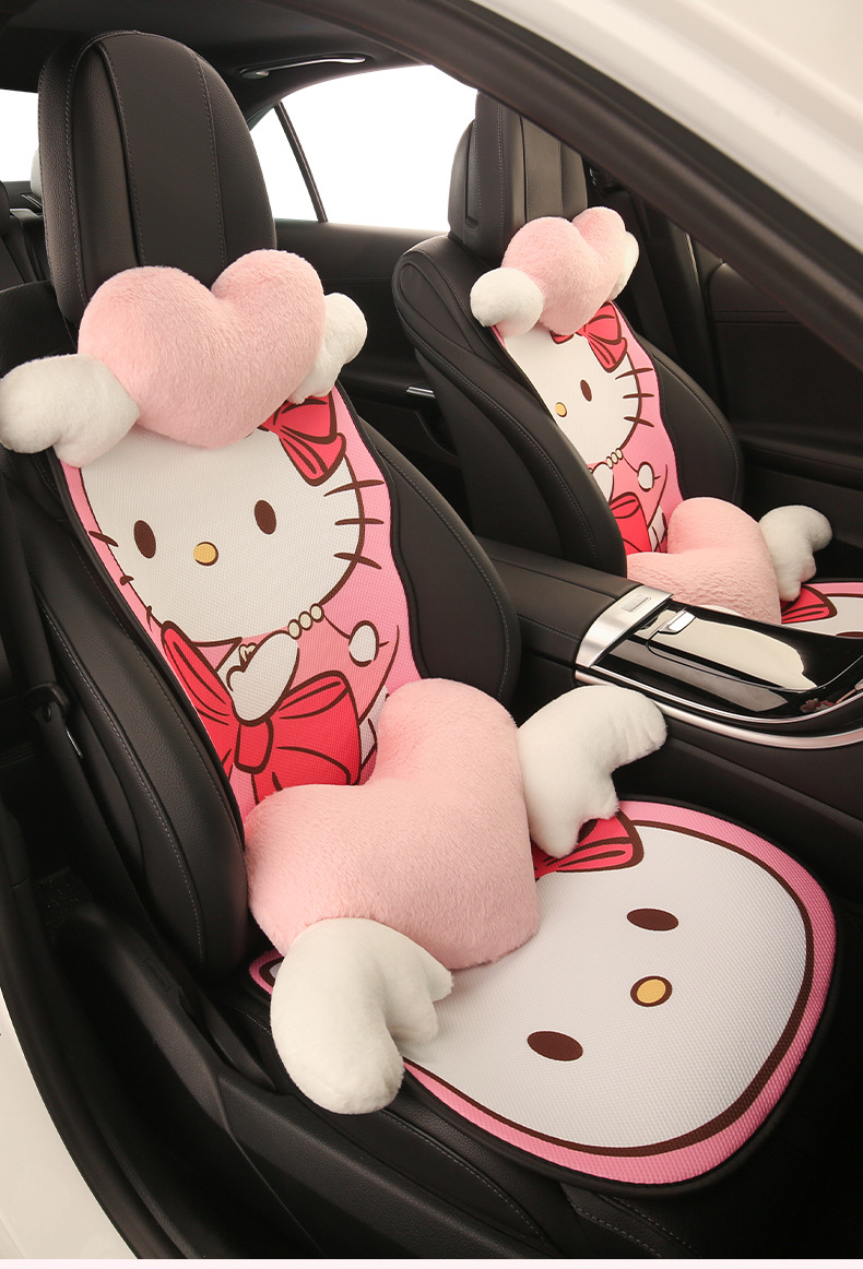 Love Kt Car Seat Cushion for All Seasons, Goddess Popular, High-End Seat Cover, Summer Cooling Pad, Ice Silk