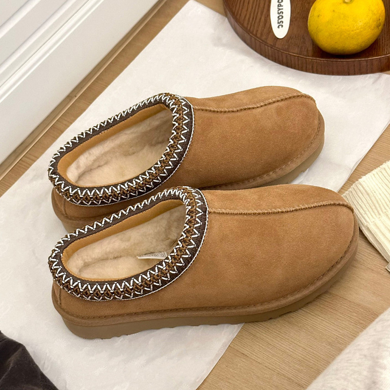 Manufacturer's winter snow boots TAS Tasman for men and women, slip-on slippers, warm new model, genuine leather snow cotton Manufacturer's winter snow boots TAS Tasman for men and women, slip-on slippers, warm new model, genuine leather snow cotton