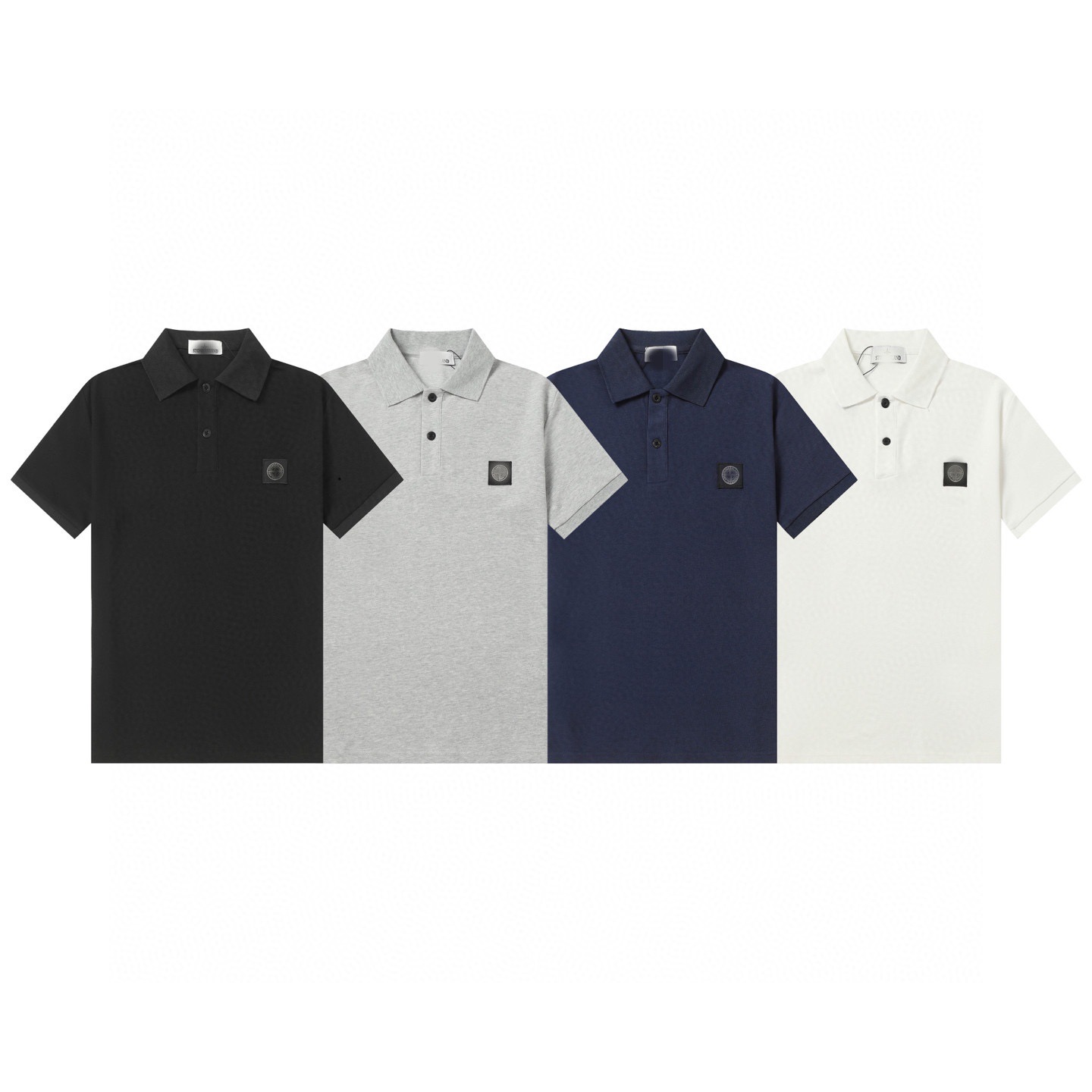 Cross-Border Stone Stone 25Ff Trendy Brand High-Quality Correct Version Casual Knitted High-End Polo Shirts for Men and Women