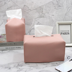Korean PU leather tissue box, 3D square tissue holder, Instagram tissue paper case, outdoor facial tissue box