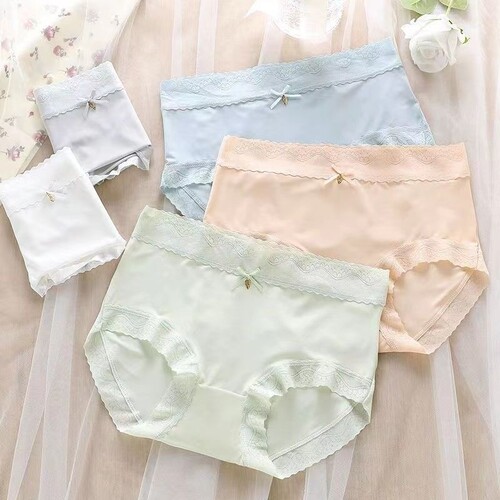 New style underwear for women, ice silk, seamless, high-elastic, cool, cool, student girls, mid-high waist sexy briefs