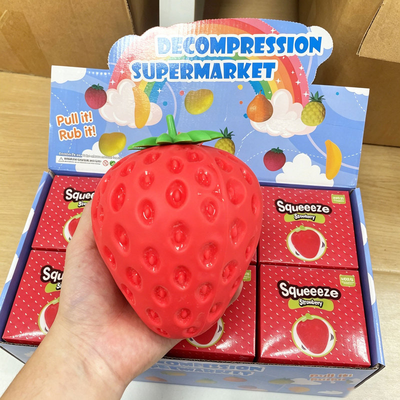 Cross-Border Popular Xiaohongshu Product Tpr Stress-Relief Toy Slow Rebound Strawberry Squishy Stress-Relief Realistic Fruit Squishy Extra Large Cross-Border Popular Xiaohongshu Product Tpr Stress-Relief Toy Slow Rebound Strawberry Squishy Stress-Relief Realistic Fruit Squishy Extra Large