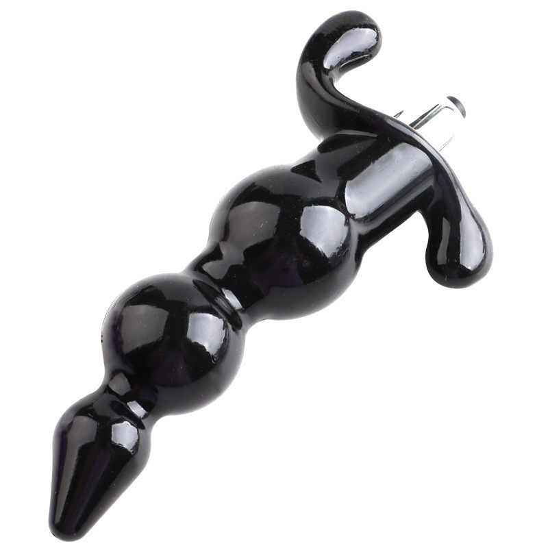 Vibrating Anal Beads with TPE Body, Purple Large Size, Adult Bed Toy — detail image 6