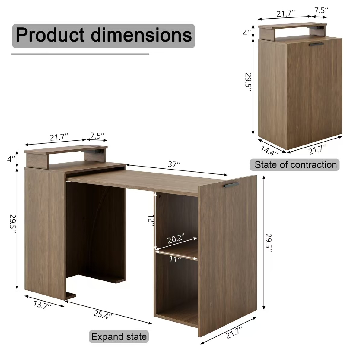 Escritorio de oficina de comercio exterior transfronterizo de comercio electrónico, laminado resistente al desgaste a prueba de agua, diseño de borde circundante