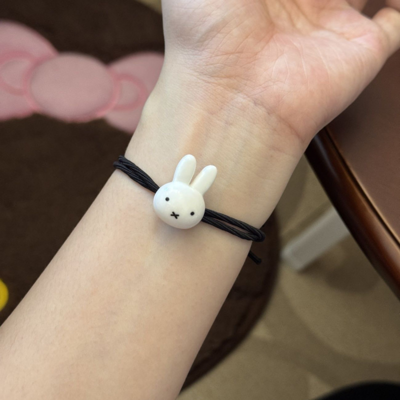 可爱小兔发夹发绳卡通皮筋发卡甜美森系少女BB夹发圈超萌ins发饰|undefined