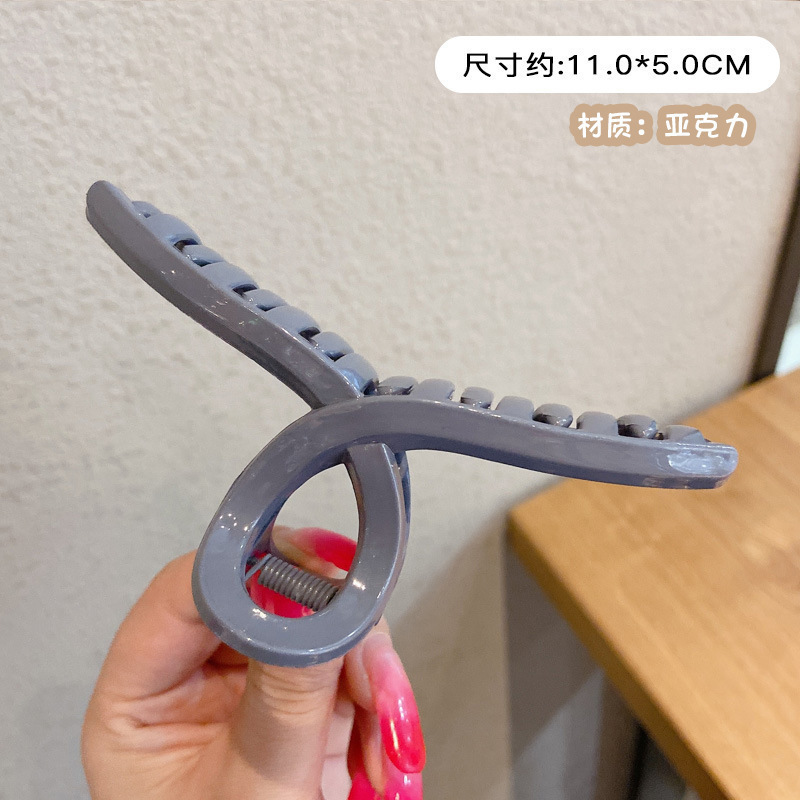 2025年新作 上品なシャーククリップ 女性用 大きめ ヘアクリップ 高級感 後頭部用ヘアピン ヘアアクセサリー|undefined