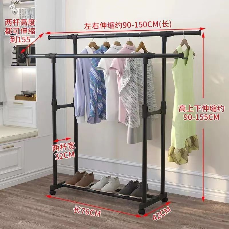 Percha de secado de ropa interior plegable retráctil dormitorio percha de secado de ropa balcón simple percha de sombrero para colgar estante de ropa fresca