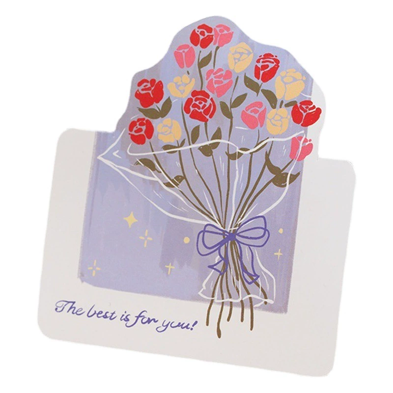 Креативная поздравительная открытка на День Святого Валентина и цветочный магазин на День учителя выпечка благословение на день рождения Рождество Новый Год Открытка оптом